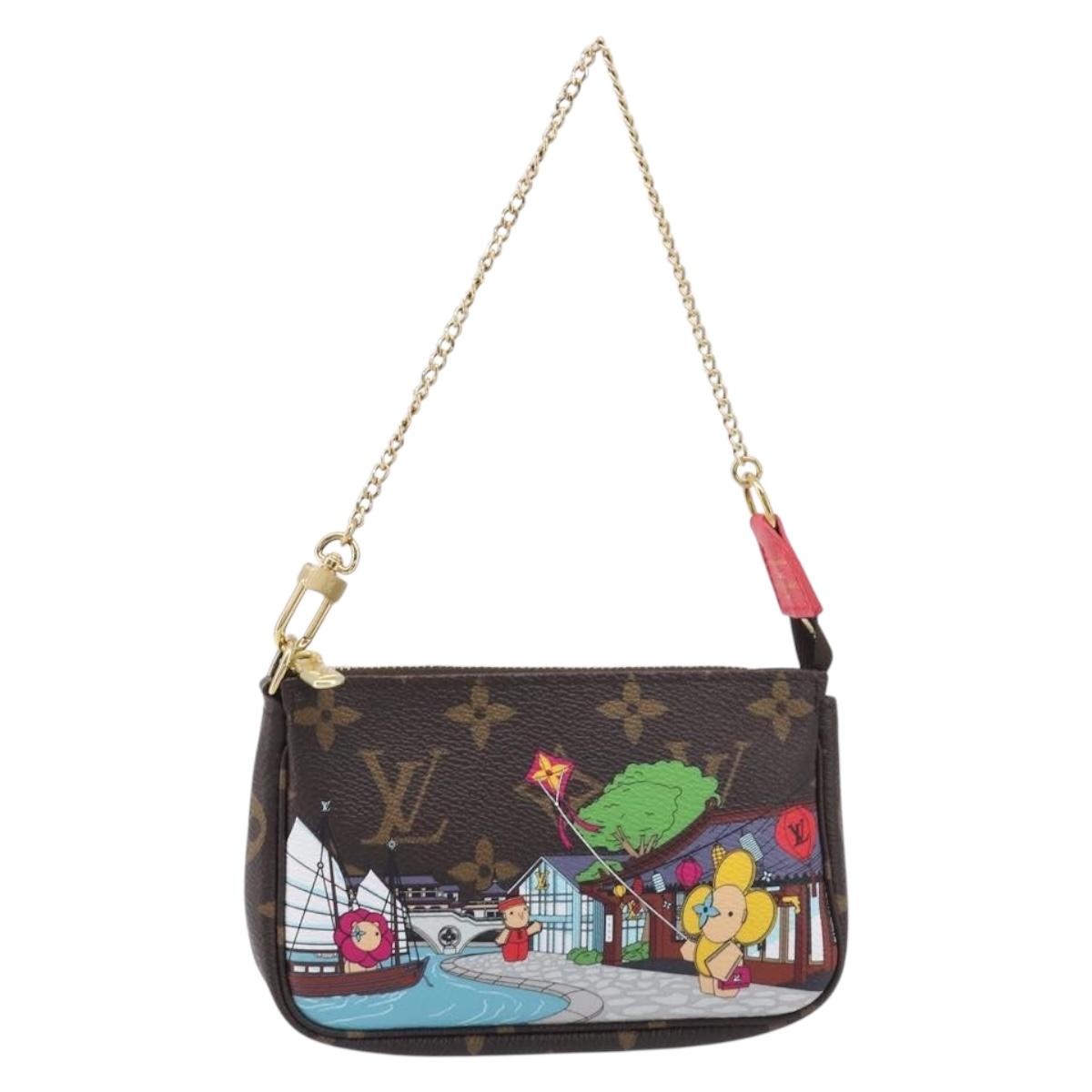 LOUIS VUITTON Monogram Vivienne Mini Pochette Accessoires Pouch LV Auth 209773M