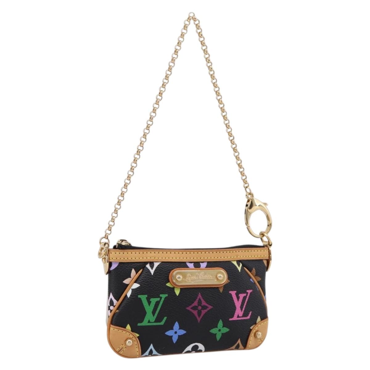 LOUIS VUITTON Monogram Multicolor Pochette Mila MM Pouch M60097 Auth 209781SAV