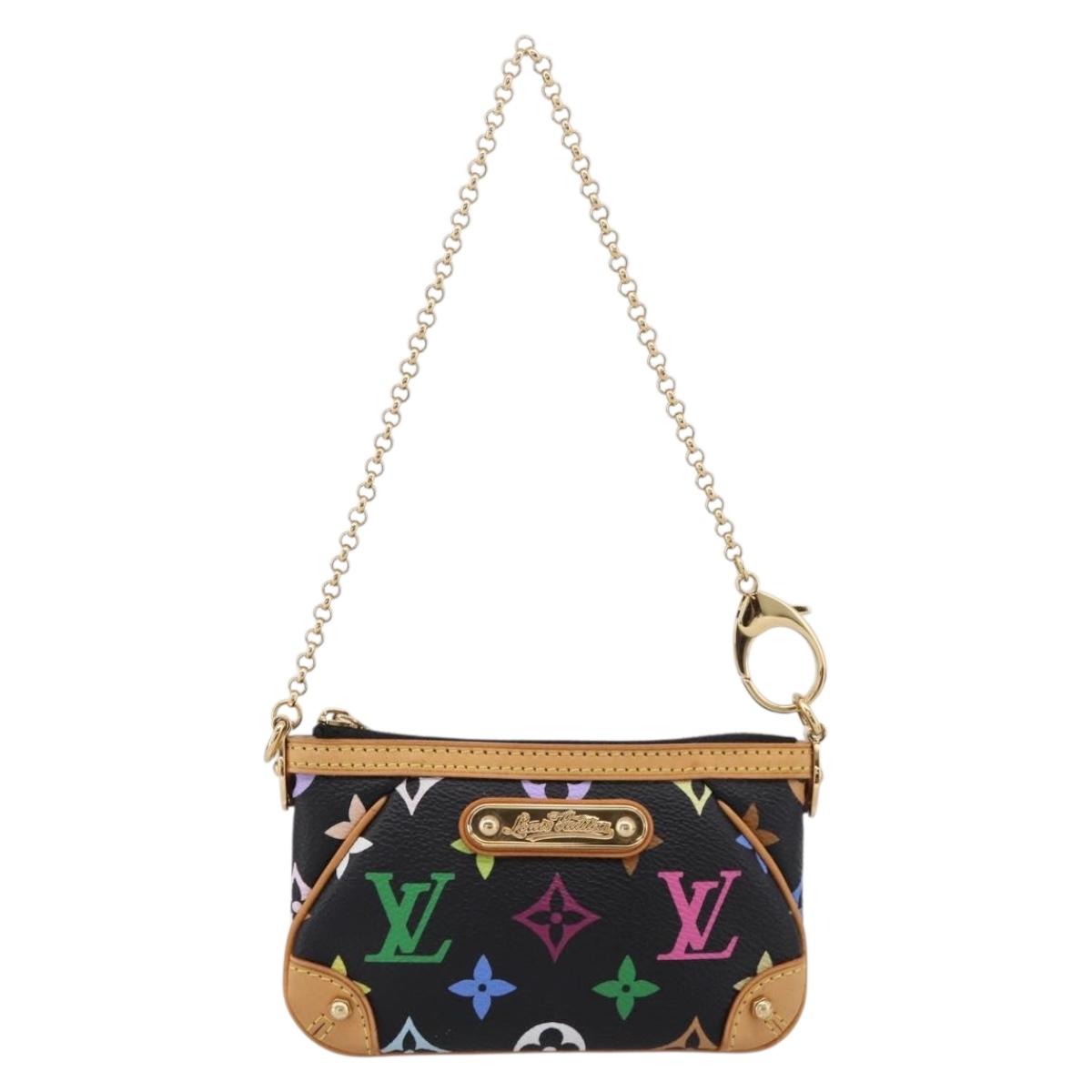 LOUIS VUITTON Monogram Multicolor Pochette Mila MM Pouch M60097 Auth 209781SAV
