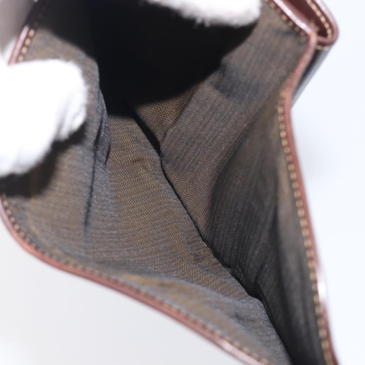 FENDI Zucca Canvas Wallet Brown Auth 209784A