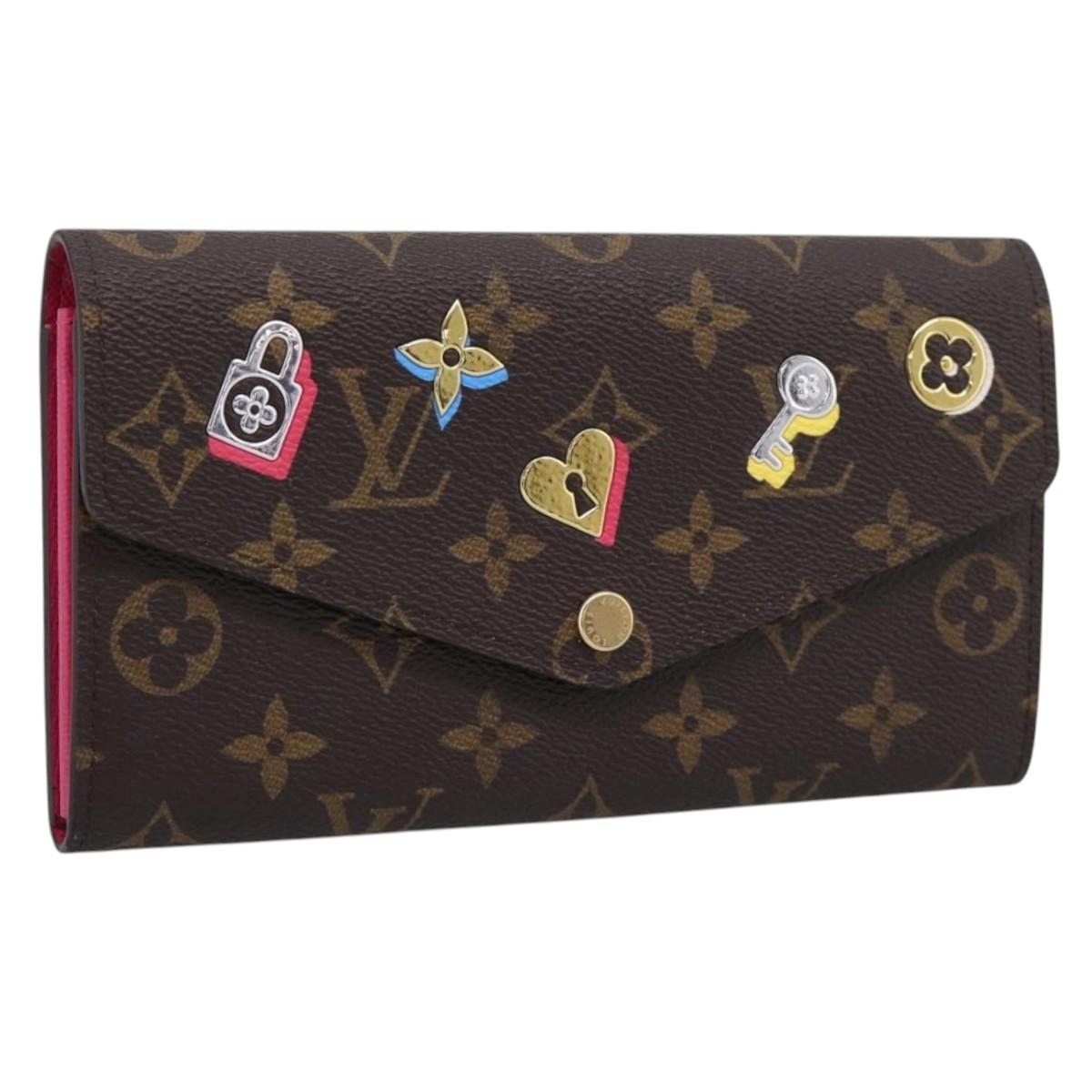 LOUIS VUITTON Monogram Lovelock Portefeuille Sarah Wallet M64117 LV Auth 209786M