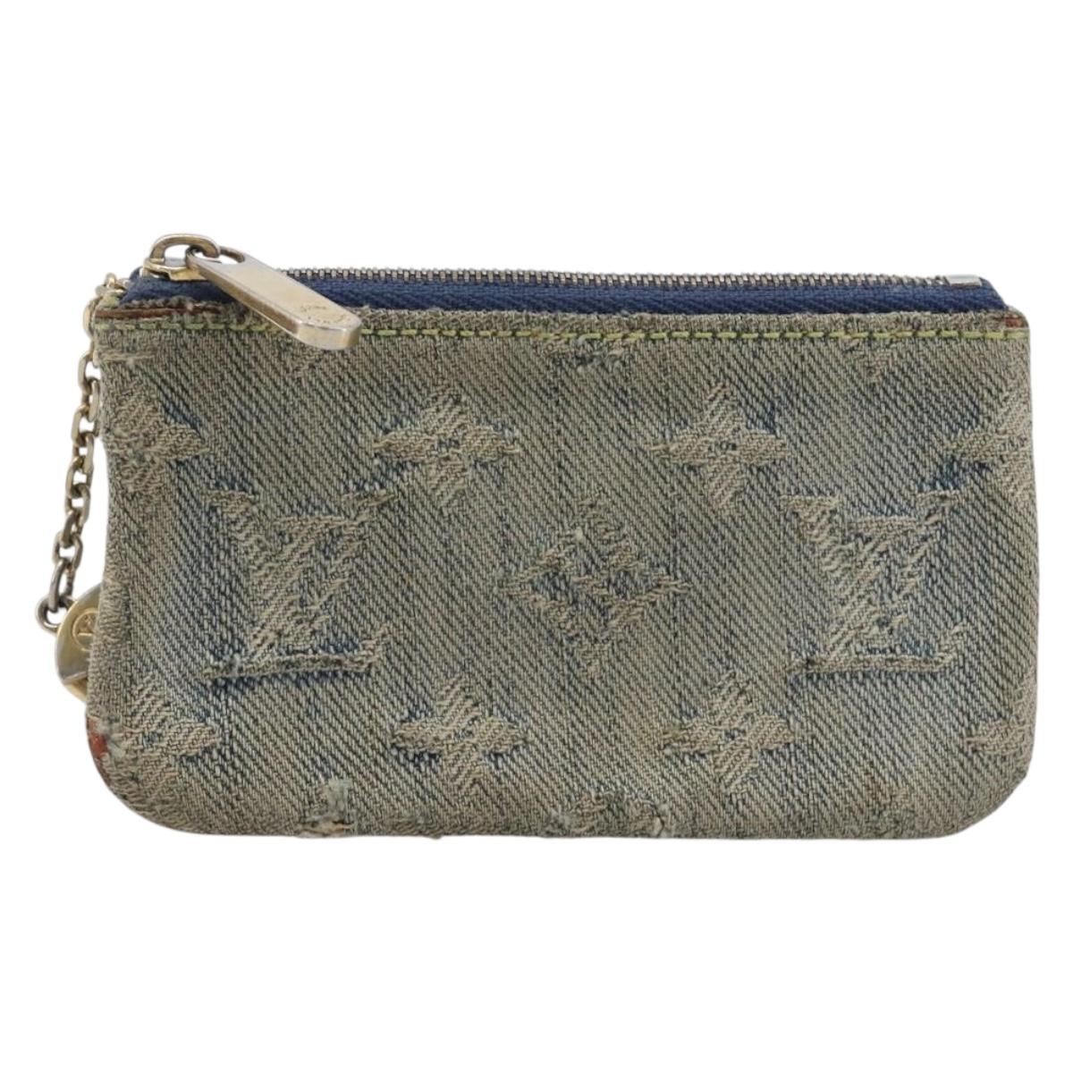 LOUIS VUITTON Monogram Denim Pochette Cles Coin Purse M95343 LV Auth 209787