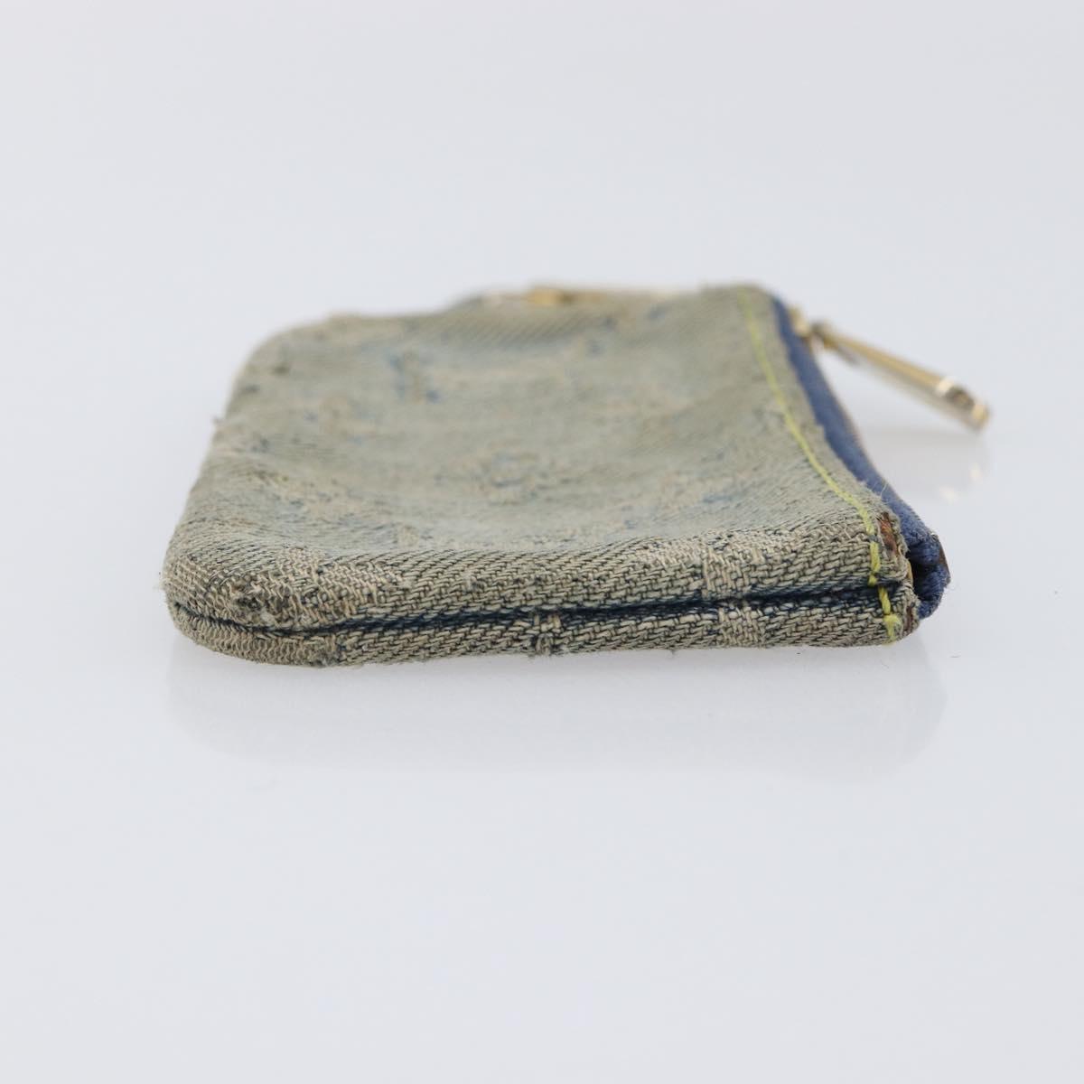 LOUIS VUITTON Monogram Denim Pochette Cles Coin Purse M95343 LV Auth 209787