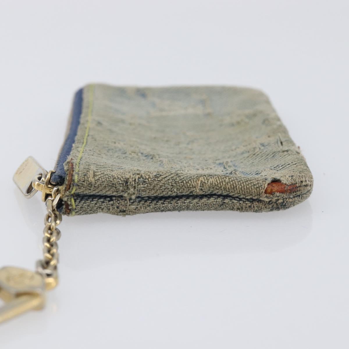 LOUIS VUITTON Monogram Denim Pochette Cles Coin Purse M95343 LV Auth 209787