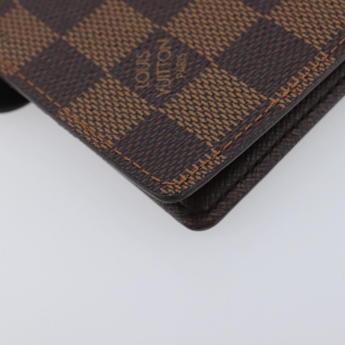 LOUIS VUITTON Damier Ebene Agenda PM Day Planner Cover R20029 LV Auth 209789