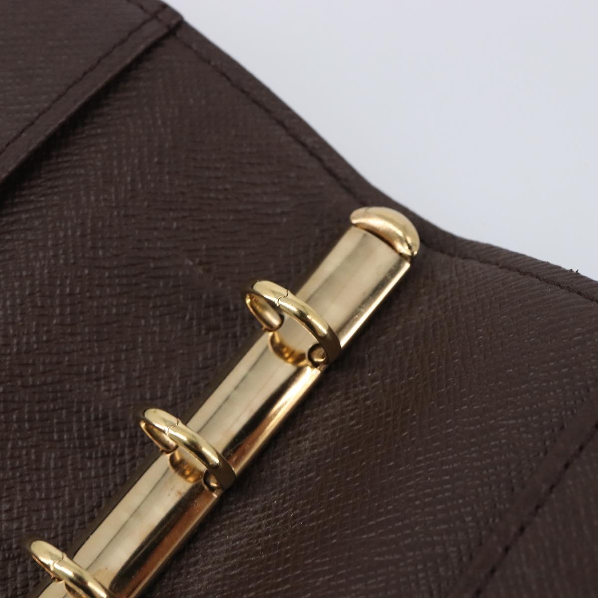 LOUIS VUITTON Damier Ebene Agenda PM Day Planner Cover R20029 LV Auth 209789