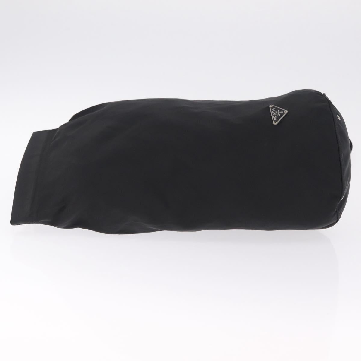 PRADA Shoulder Bag Nylon Black Silver Auth 209798A