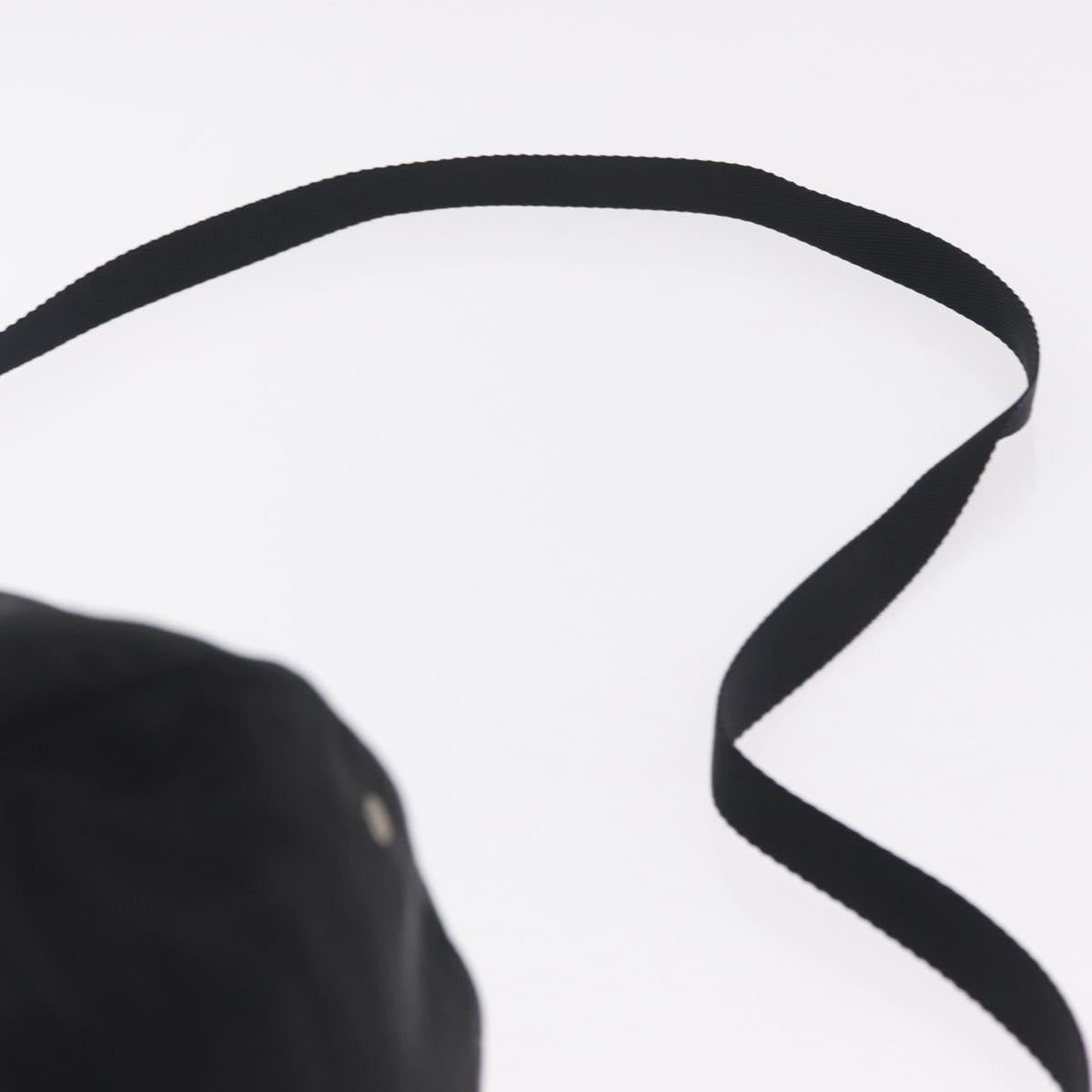 PRADA Shoulder Bag Nylon Black Silver Auth 209798A
