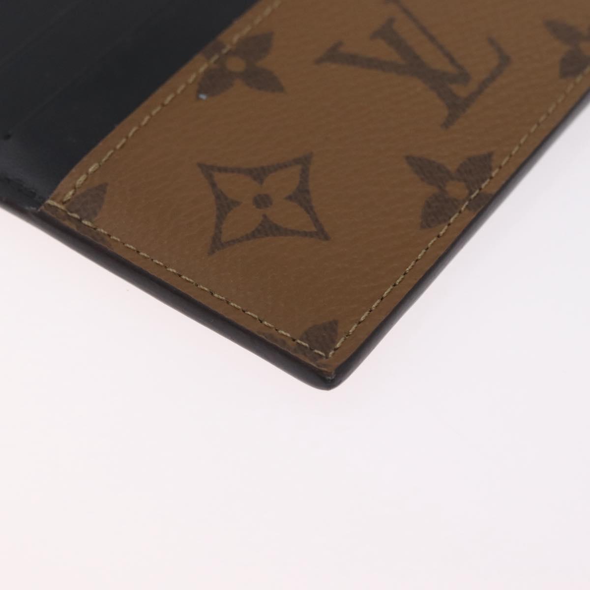 LOUIS VUITTON Monogram Reverse Slim Purse Long Wallet M80390 LV Auth 209810A