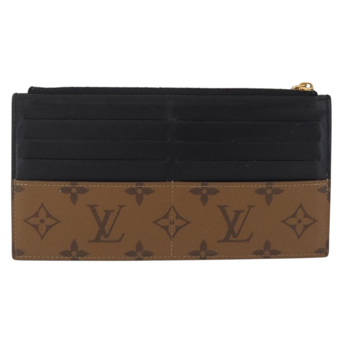 LOUIS VUITTON Monogram Reverse Slim Purse Long Wallet M80390 LV Auth 209810A