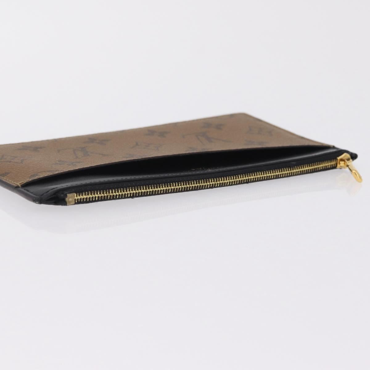 LOUIS VUITTON Monogram Reverse Slim Purse Long Wallet M80390 LV Auth 209810A