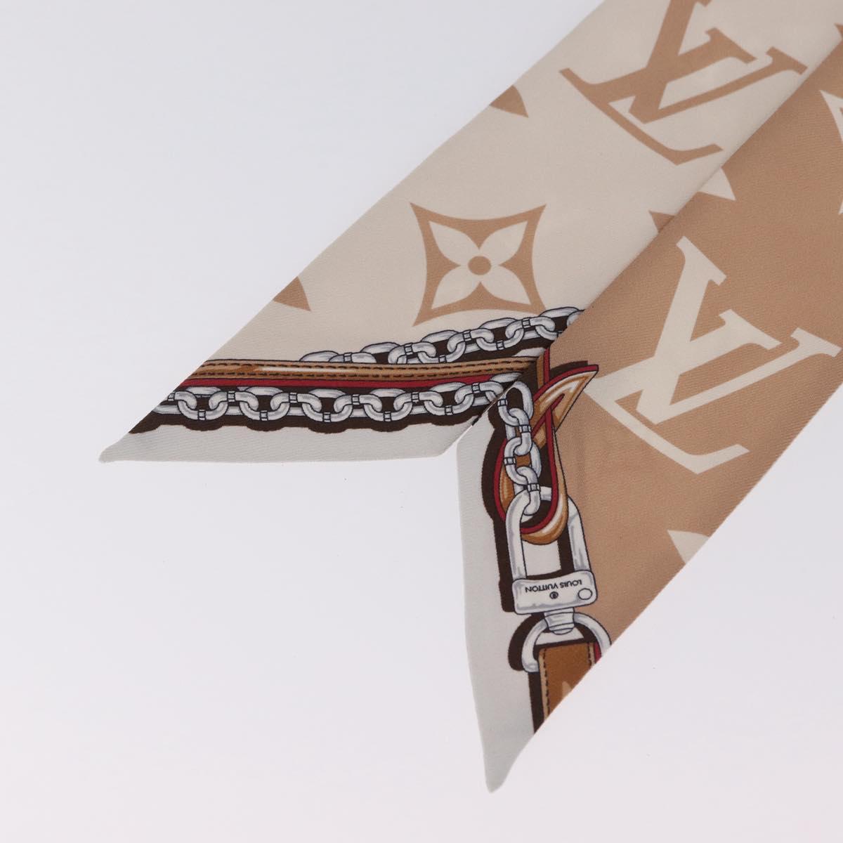 LOUIS VUITTON Bando BB Ultimate Scarf Silk Beige White M79588 LV Auth 209813M