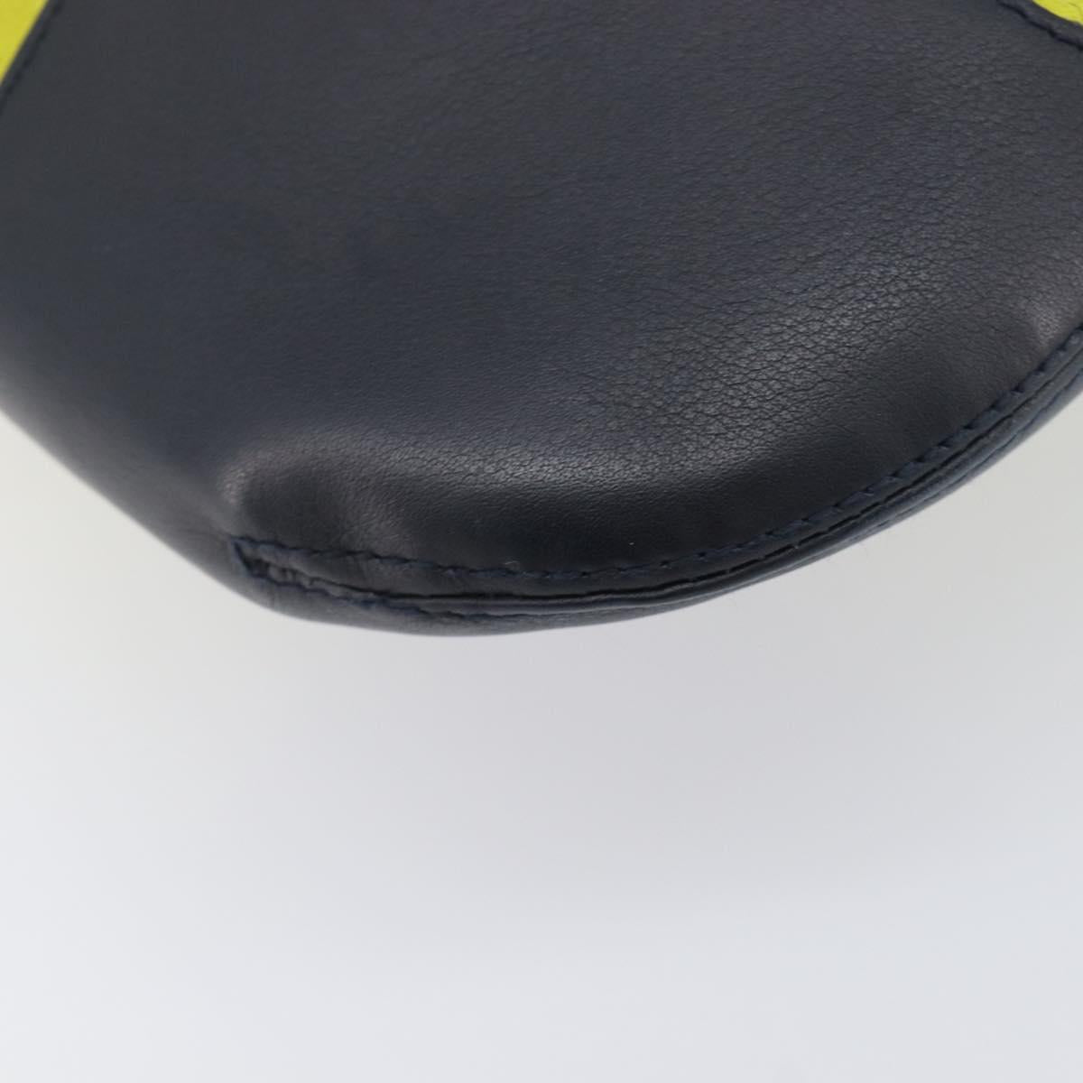 LOEWE Shoulder Bag Suede Yellow Gold Auth 209832