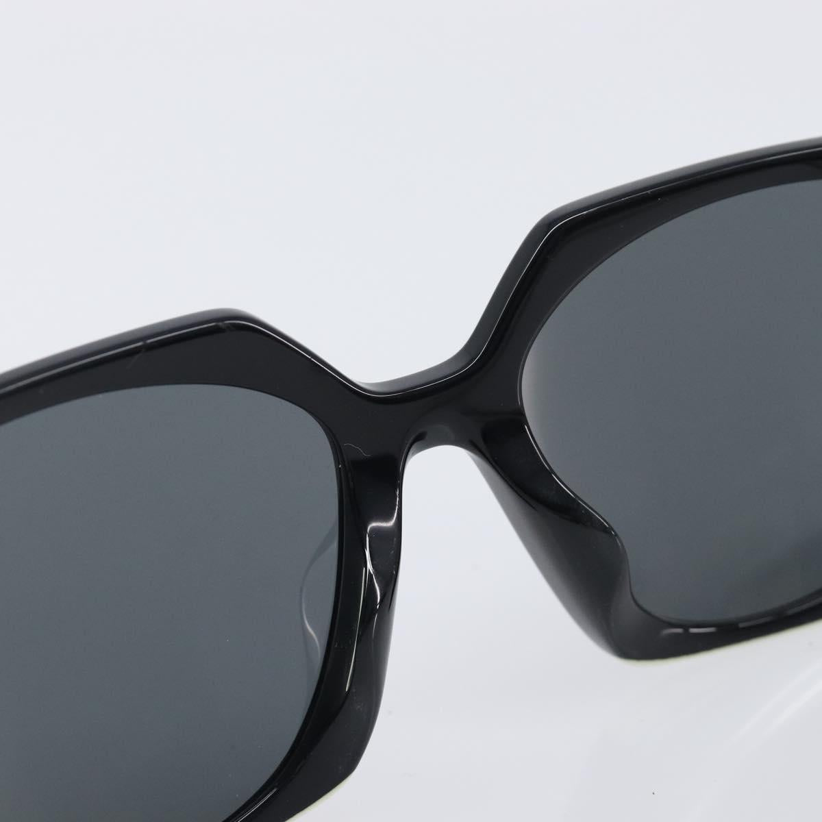 PRADA Sunglasses Plastic Black Gold Auth 209848