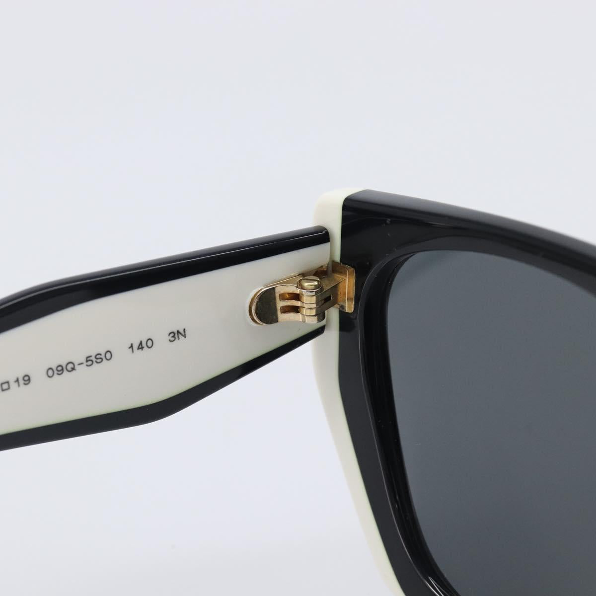 PRADA Sunglasses Plastic Black Gold Auth 209848