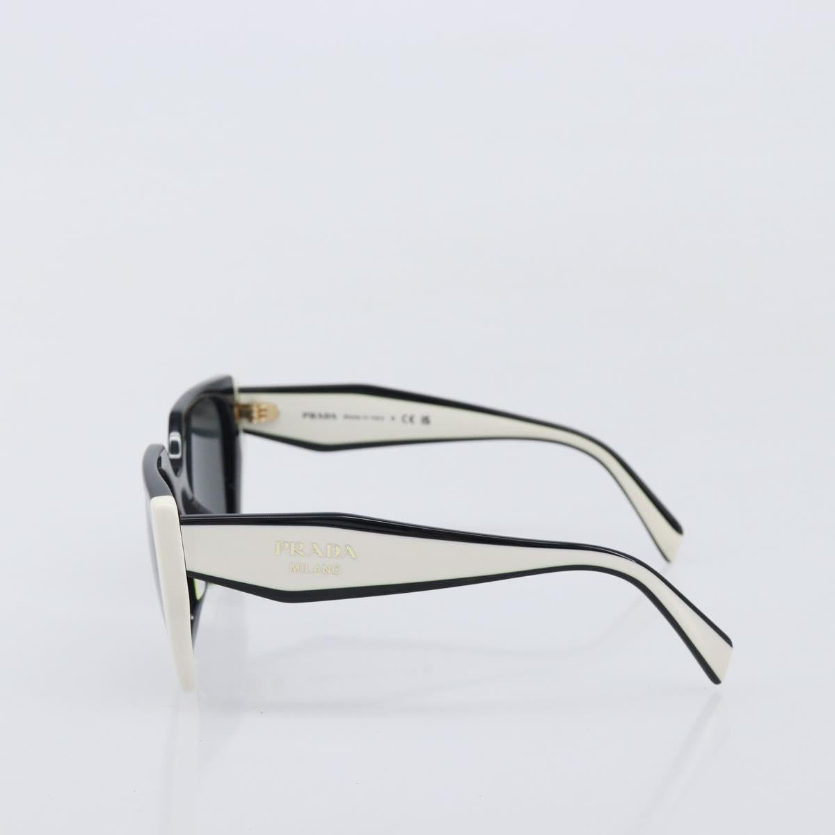 PRADA Sunglasses Plastic Black Gold Auth 209848