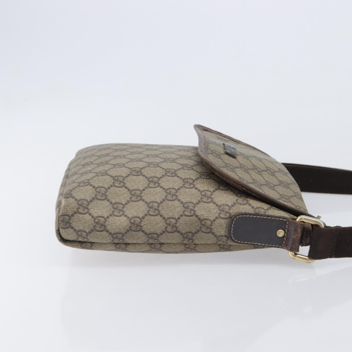 GUCCI GG Supreme Shoulder Bag PVC Beige Gold 223666 Auth 209864