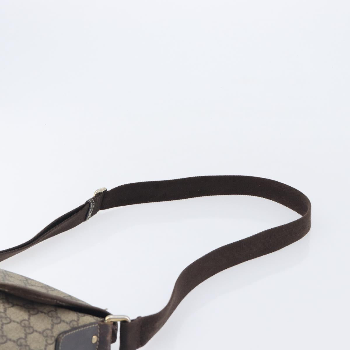 GUCCI GG Supreme Shoulder Bag PVC Beige Gold 223666 Auth 209864