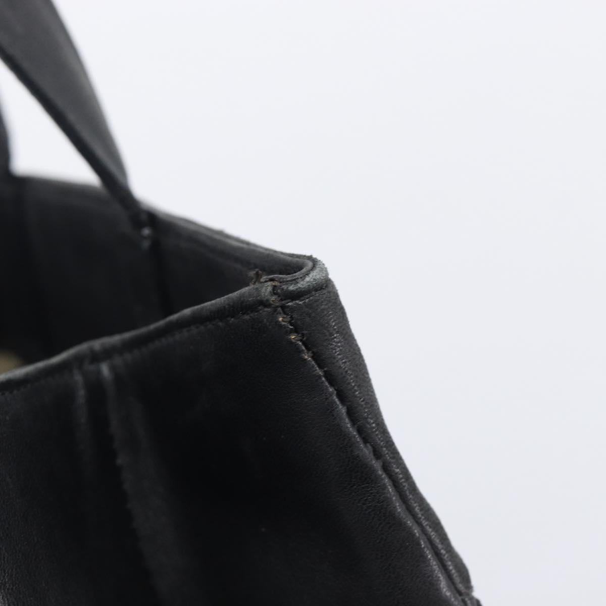 Bottega Veneta INTRECCIATO Hand Bag Leather Black 146793 Auth 209872V