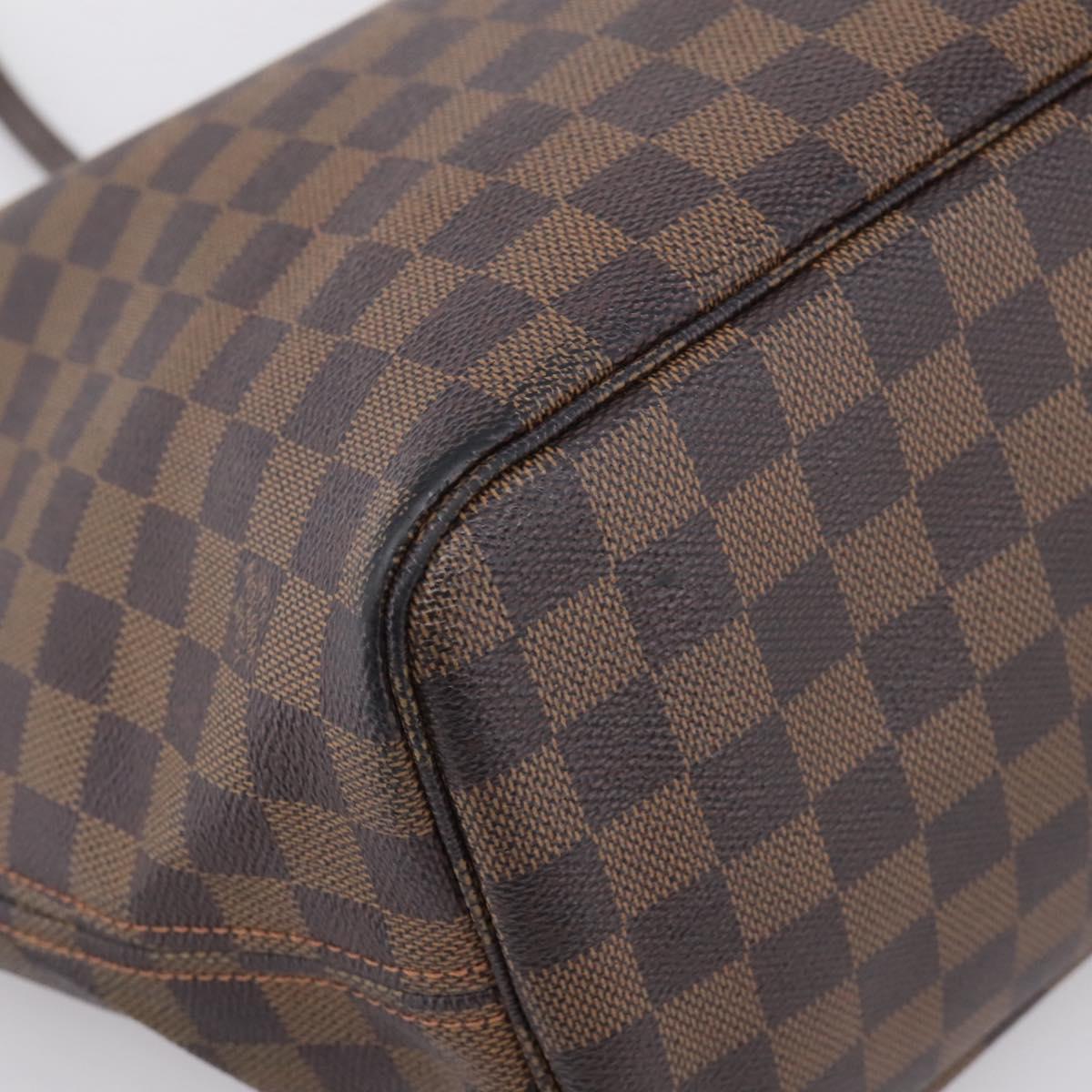 LOUIS VUITTON Damier Ebene Neverfull MM Tote Bag N51105 LV Auth 209879A