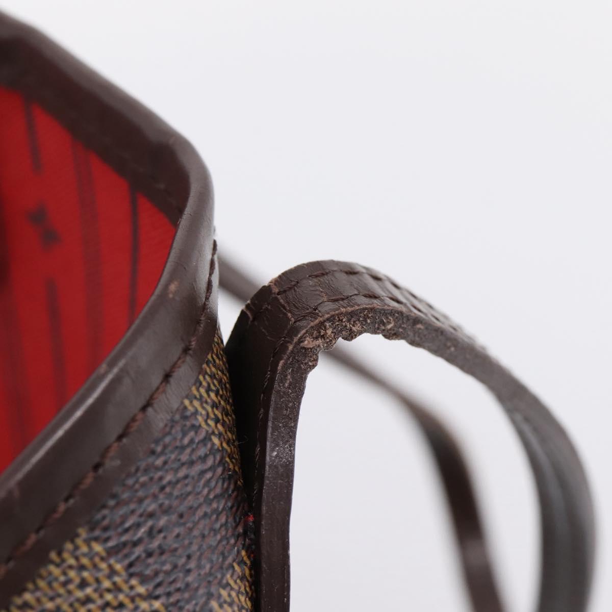 LOUIS VUITTON Damier Ebene Neverfull MM Tote Bag N51105 LV Auth 209879A