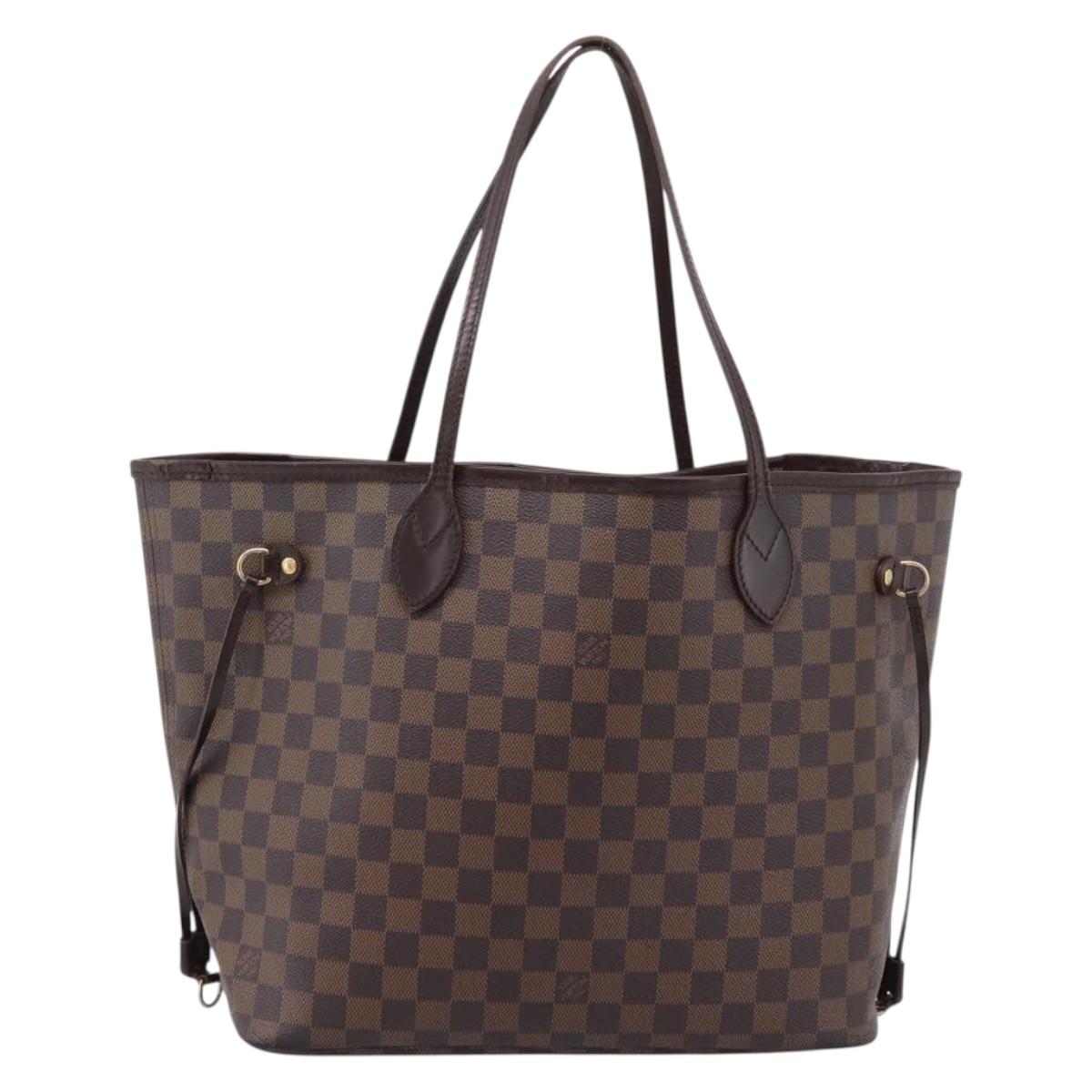 LOUIS VUITTON Damier Ebene Neverfull MM Tote Bag N51105 LV Auth 209879A