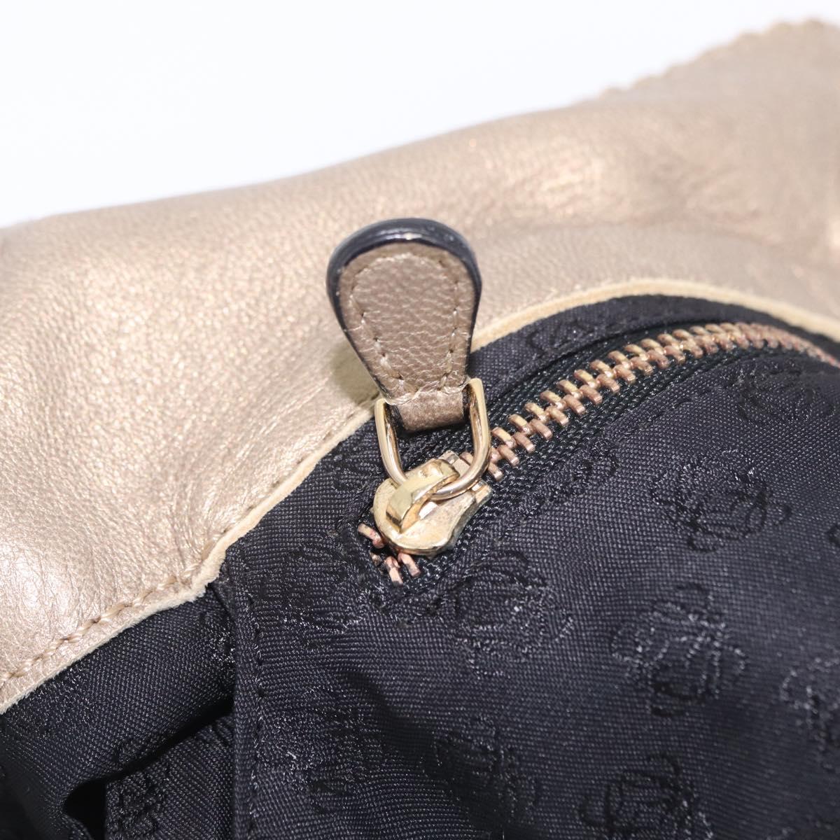 LOEWE Nappa Aire Hand Bag Leather Gold Auth 209882A