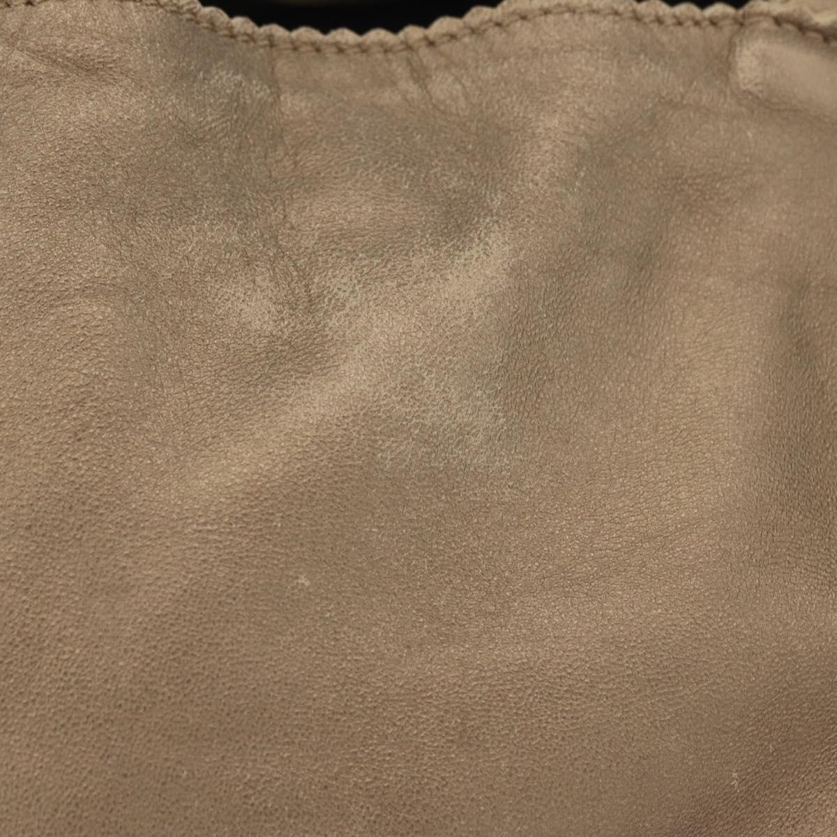 LOEWE Nappa Aire Hand Bag Leather Gold Auth 209882A
