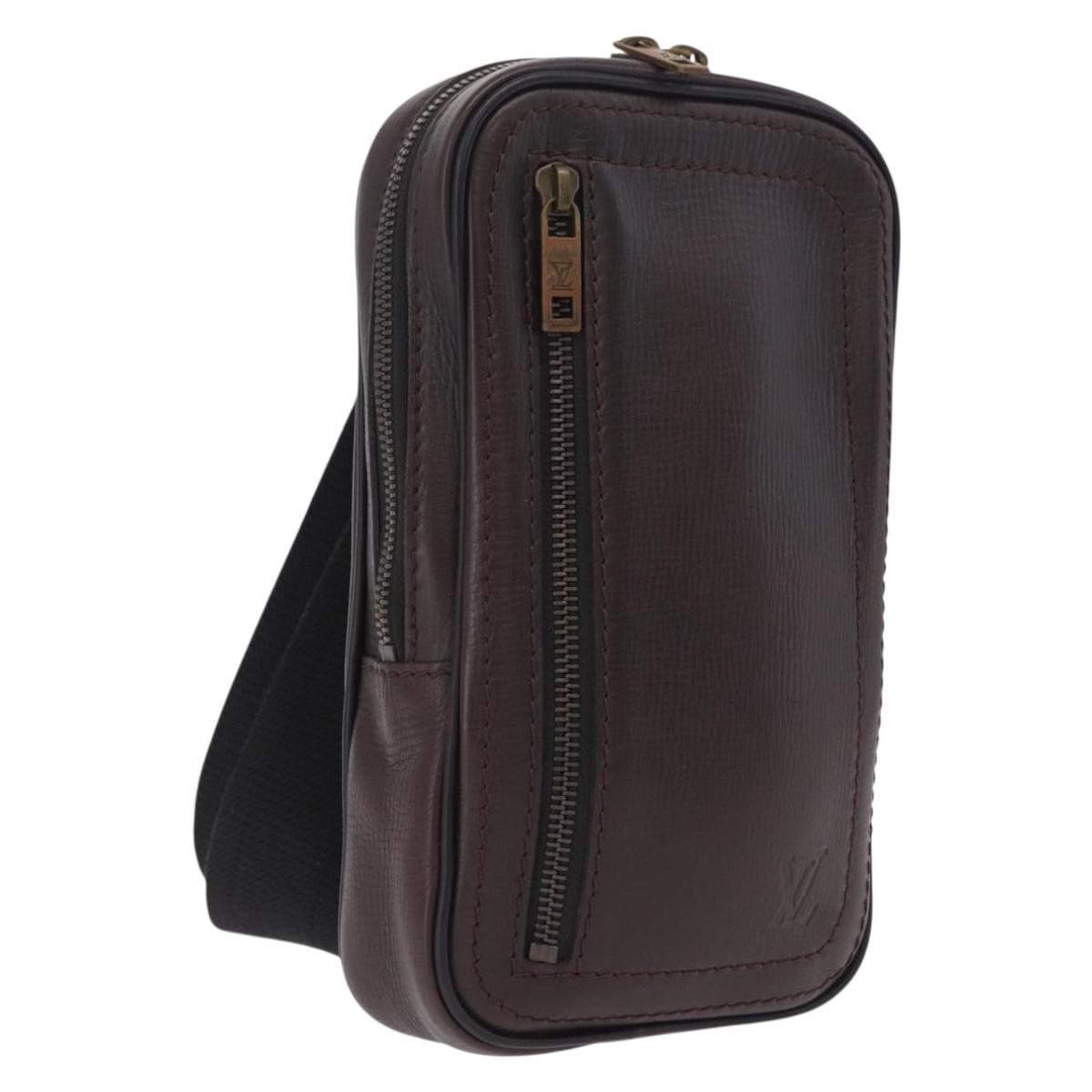 LOUIS VUITTON Utah Siu Shoulder Bag Leather Brown M92535 LV Auth 209884V