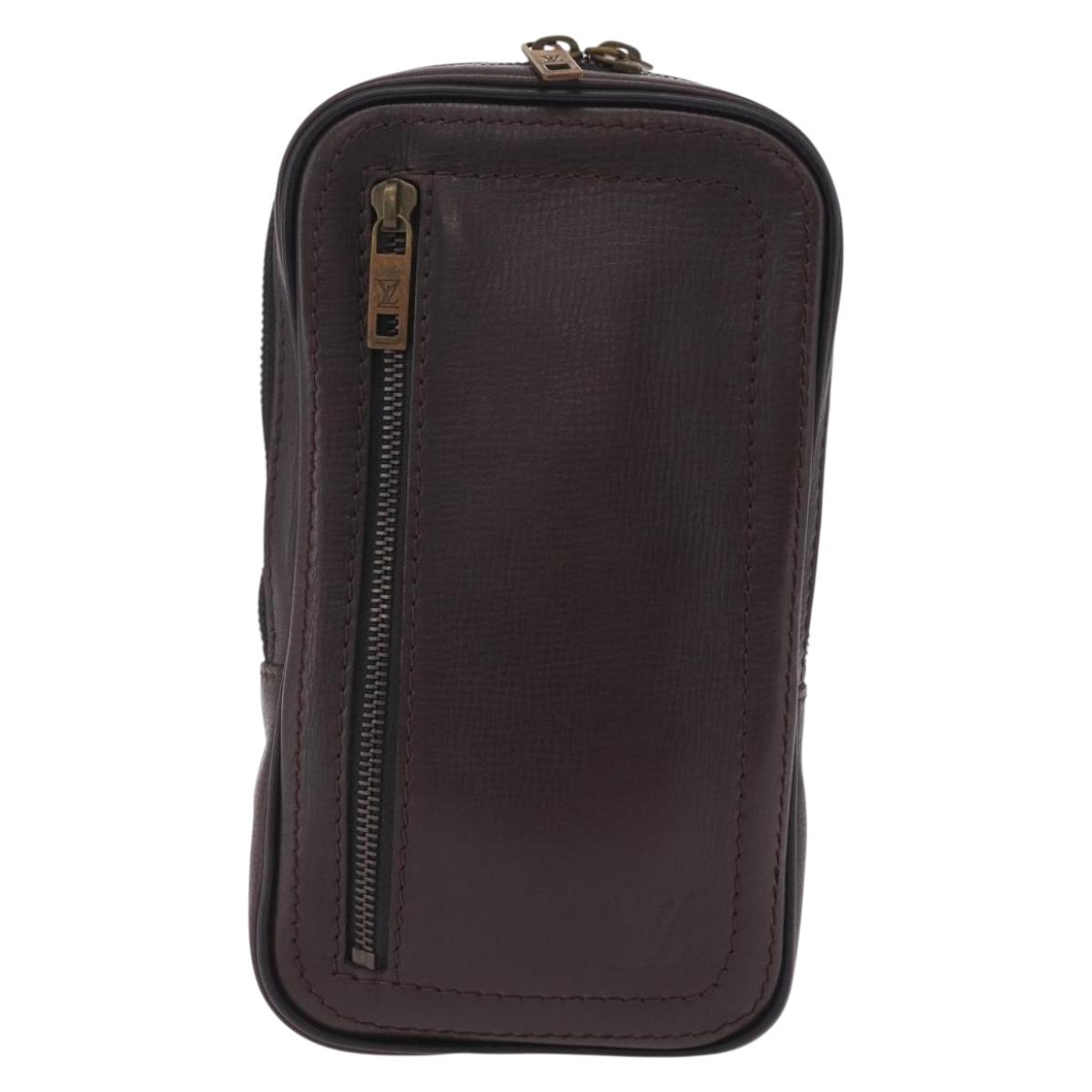 LOUIS VUITTON Utah Siu Shoulder Bag Leather Brown M92535 LV Auth 209884V