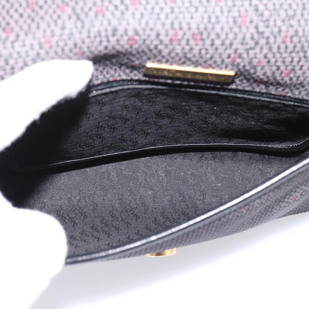 Saint Laurent Shoulder Bag PVC Canvas Gray Gold Auth 209888V