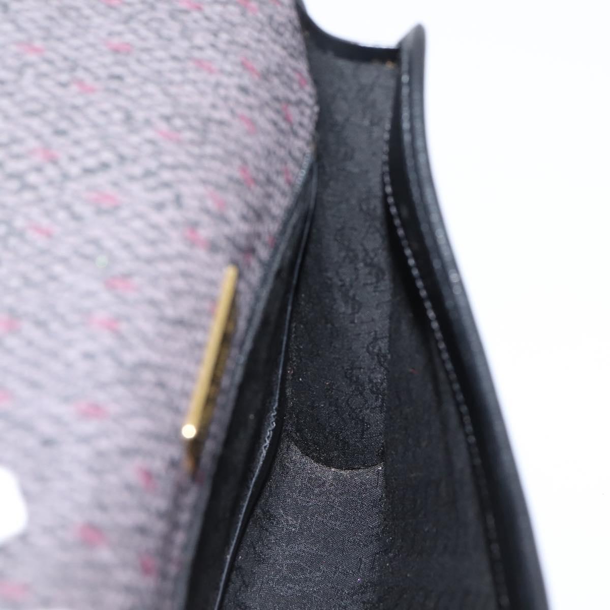 Saint Laurent Shoulder Bag PVC Canvas Gray Gold Auth 209888V