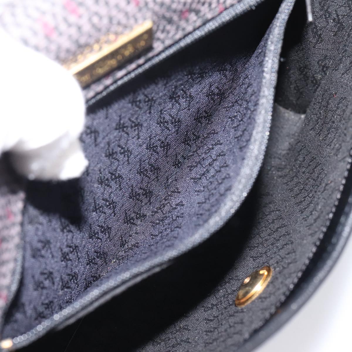 Saint Laurent Shoulder Bag PVC Canvas Gray Gold Auth 209888V
