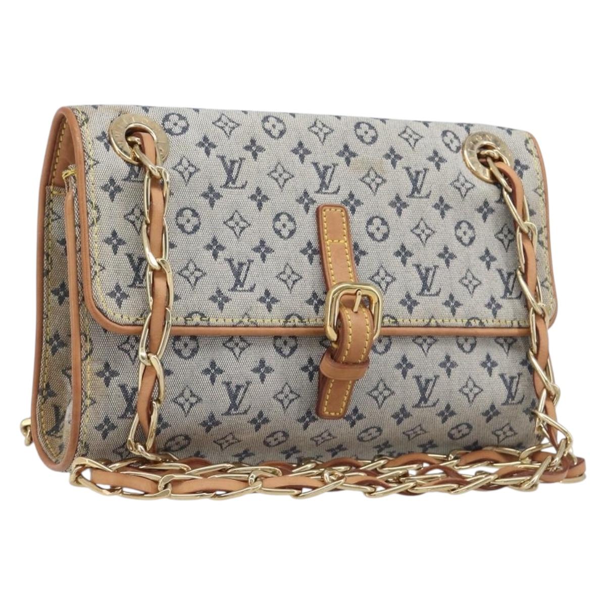 LOUIS VUITTON Monogram Mini Camille Chain Bag Blue M92002 LV Auth 209889V