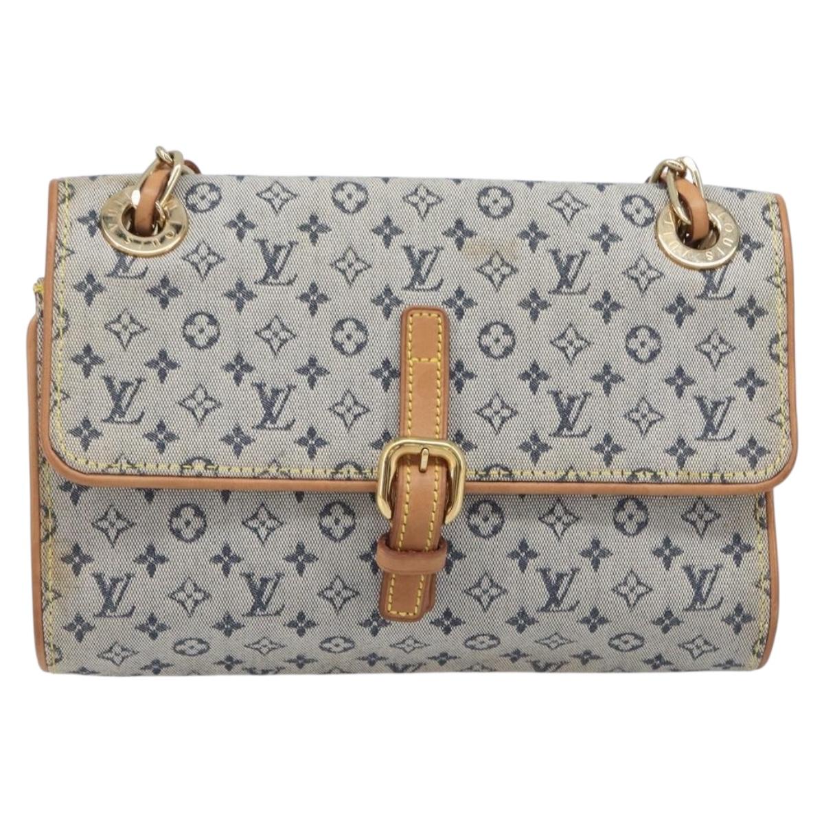 LOUIS VUITTON Monogram Mini Camille Chain Bag Blue M92002 LV Auth 209889V