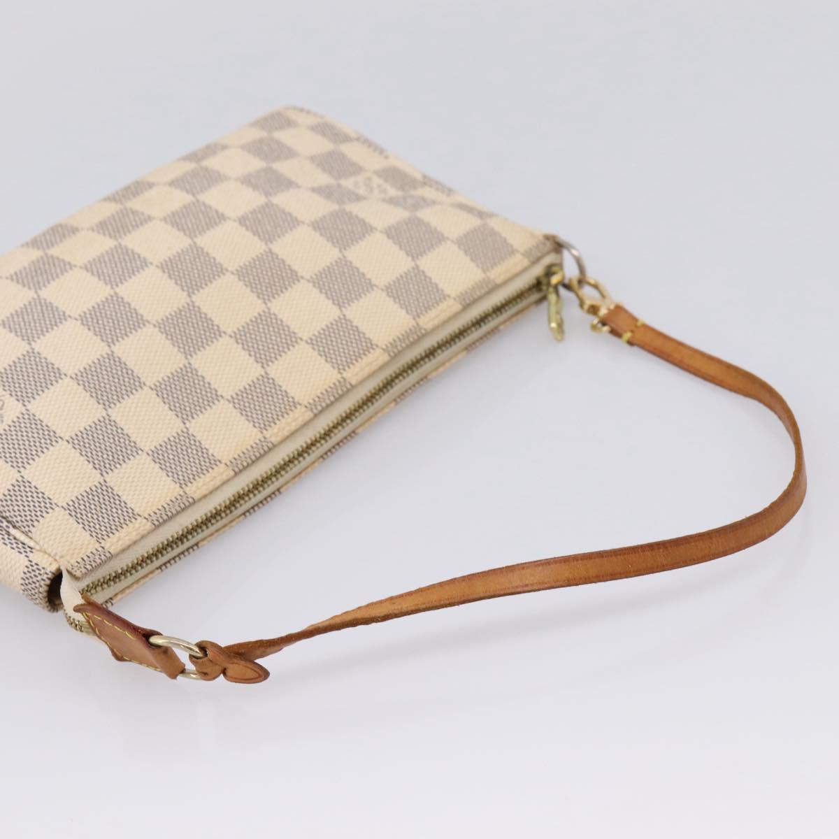 LOUIS VUITTON Damier Azur Mini Pochette Accessoires Pouch N63005 LV Auth 209890