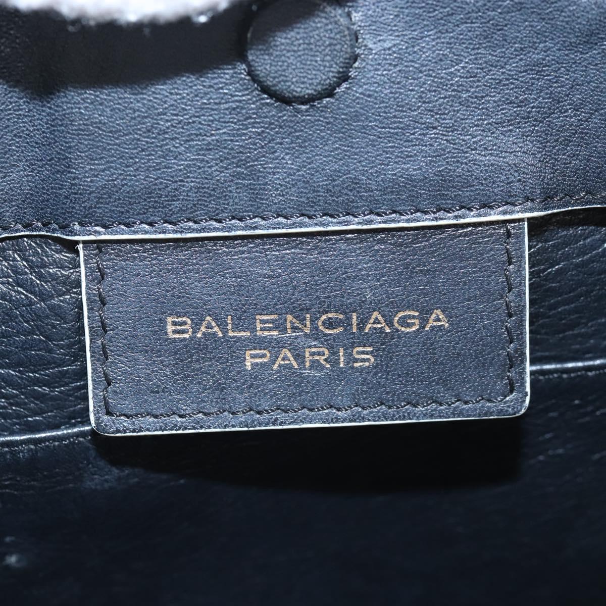 Balenciaga Paper Mini Hand Bag Leather 2way Black Gold 305582 Auth 209893V