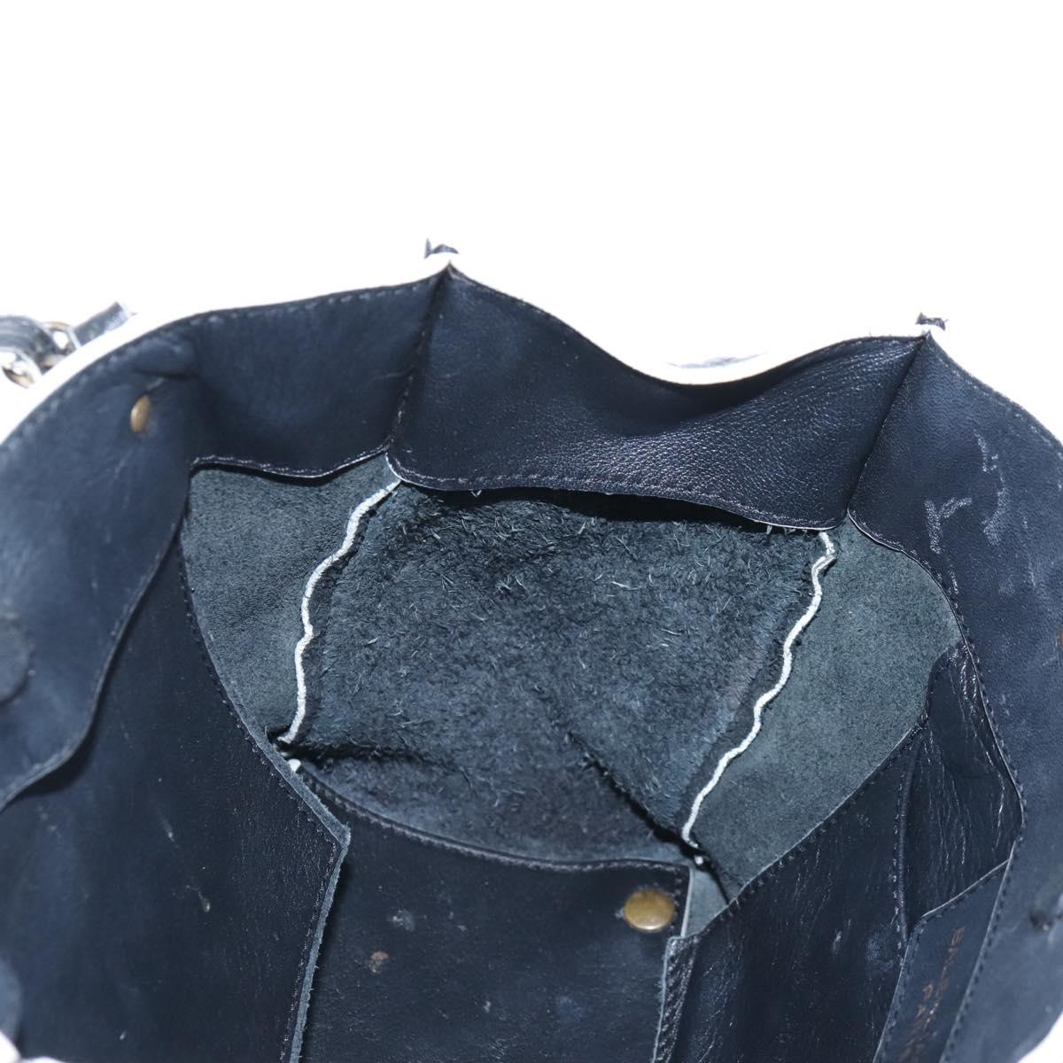 Balenciaga Paper Mini Hand Bag Leather 2way Black Gold 305582 Auth 209893V