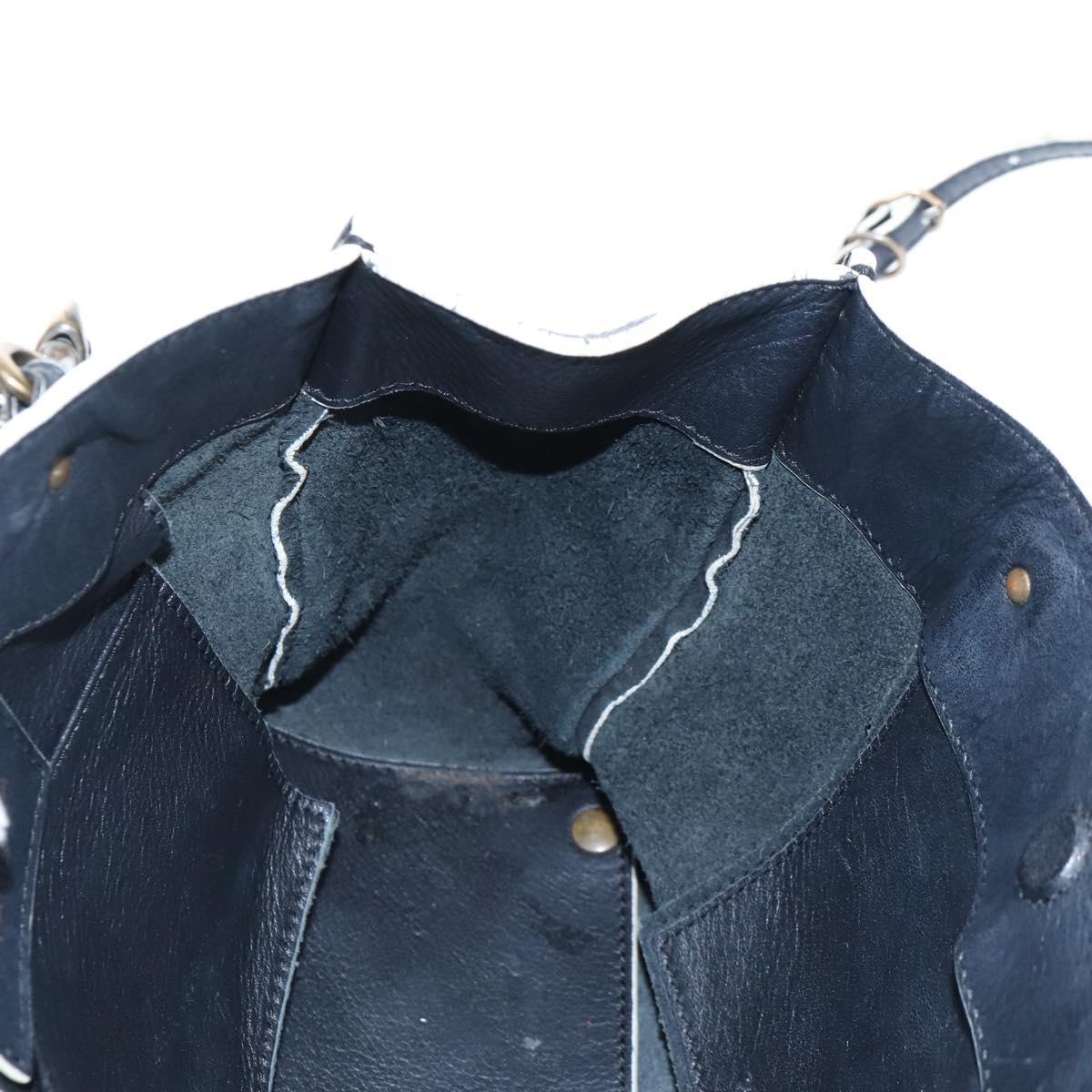 Balenciaga Paper Mini Hand Bag Leather 2way Black Gold 305582 Auth 209893V