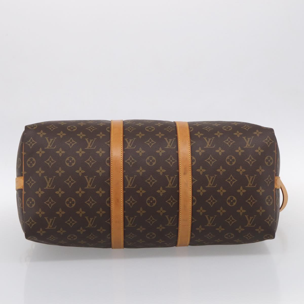 LOUIS VUITTON Monogram Keepall Bandouliere 50 Boston Bag M41416 LV Auth 209898V