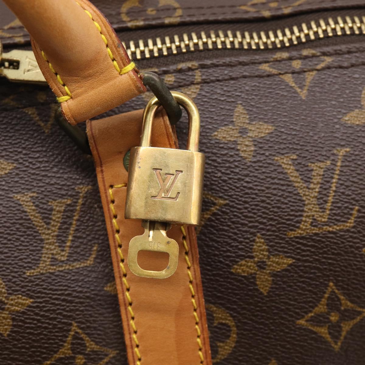 LOUIS VUITTON Monogram Keepall Bandouliere 50 Boston Bag M41416 LV Auth 209898V