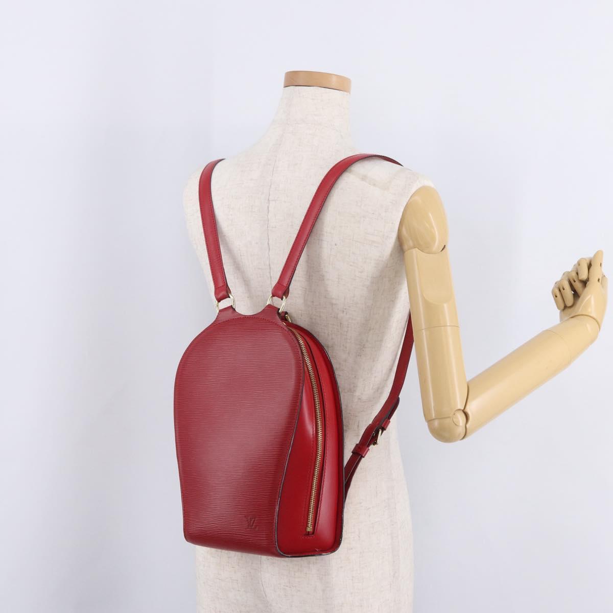 LOUIS VUITTON Epi Mabillon Backpack Castilian Red M52237 LV Auth 209904A