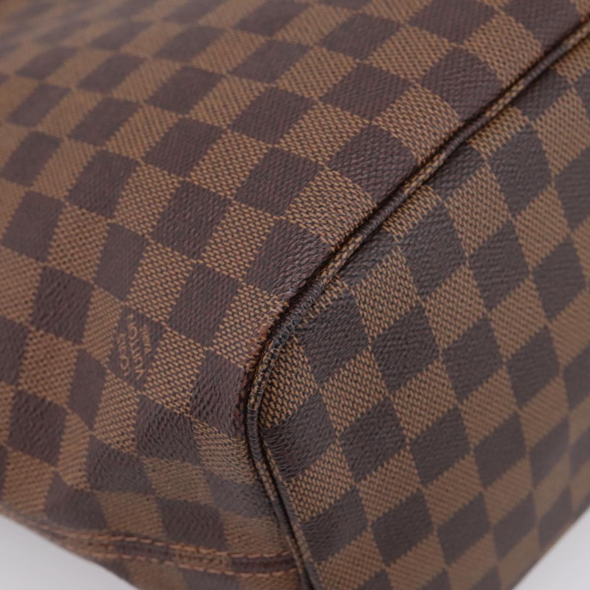 LOUIS VUITTON Damier Ebene Neverfull MM Tote Bag N51105 LV Auth 209908V