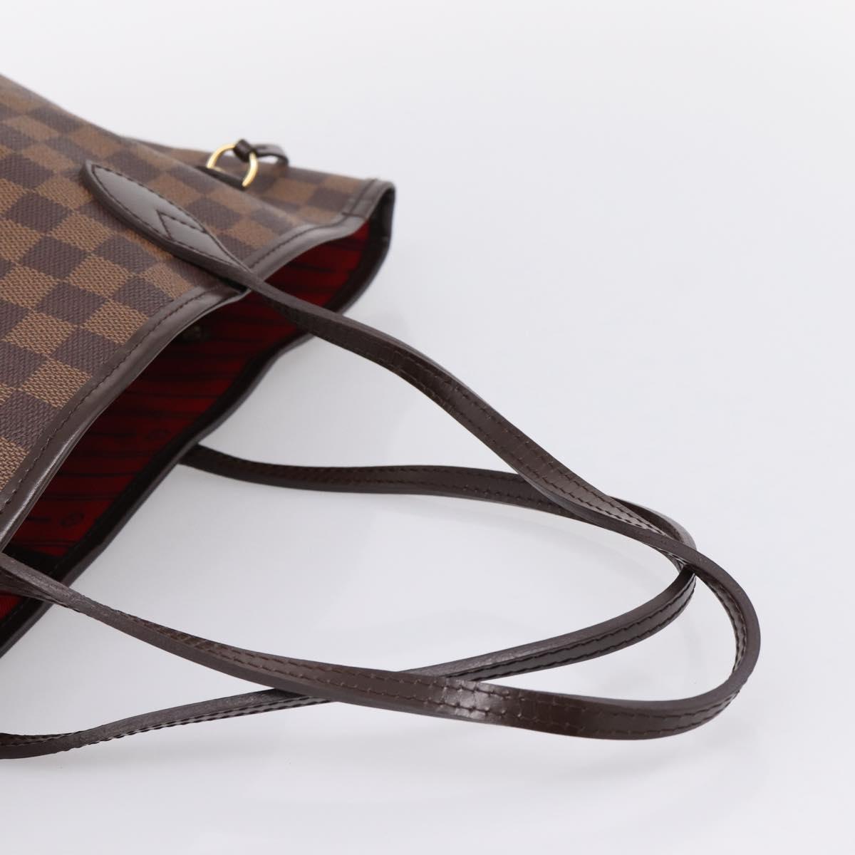 LOUIS VUITTON Damier Ebene Neverfull MM Tote Bag N51105 LV Auth 209908V