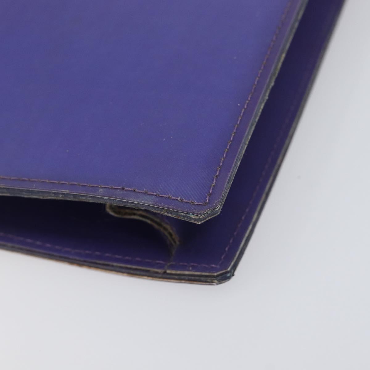 CHANEL hologram Chain Shoulder Bag Vinyl Purple Silver CC Auth 209911V