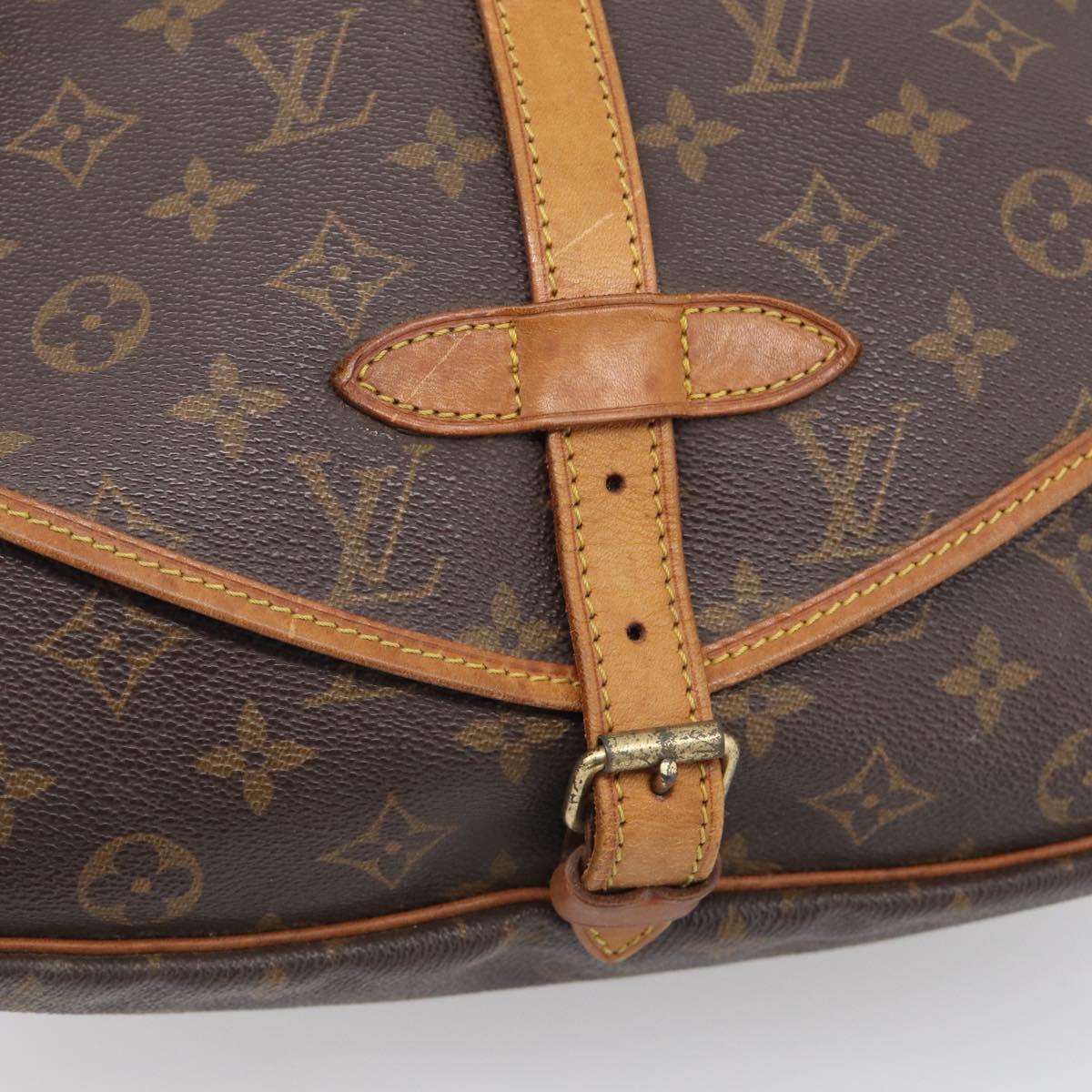 LOUIS VUITTON Monogram Saumur 30 Shoulder Bag M42256 LV Auth 209914