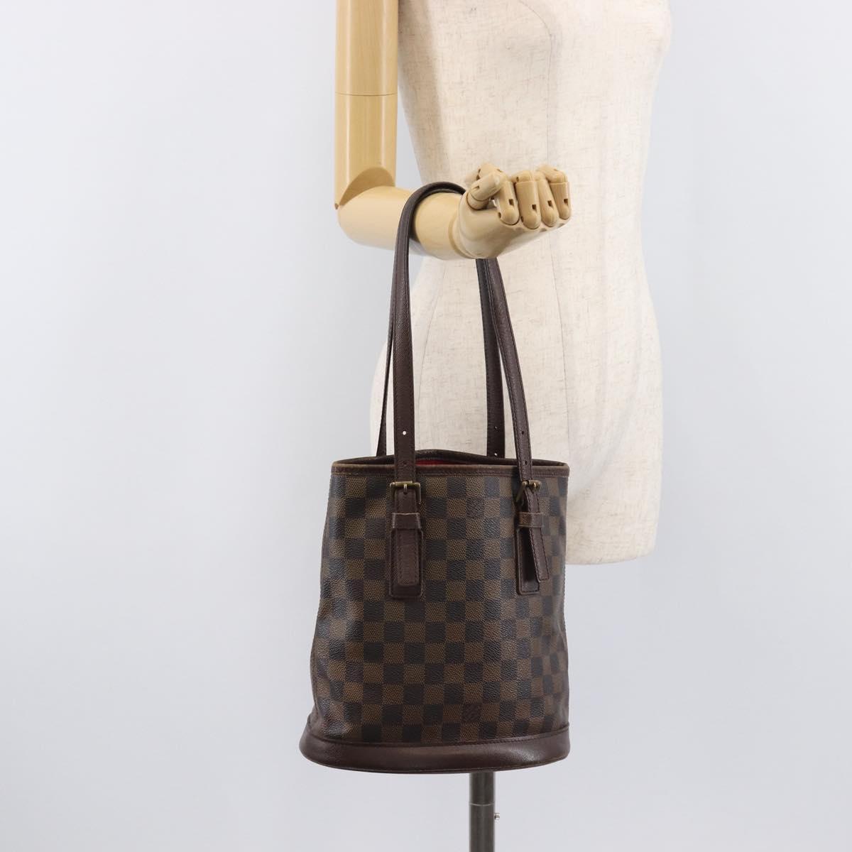 LOUIS VUITTON Damier Ebene Marais Shoulder Bag N42240 LV Auth 209923