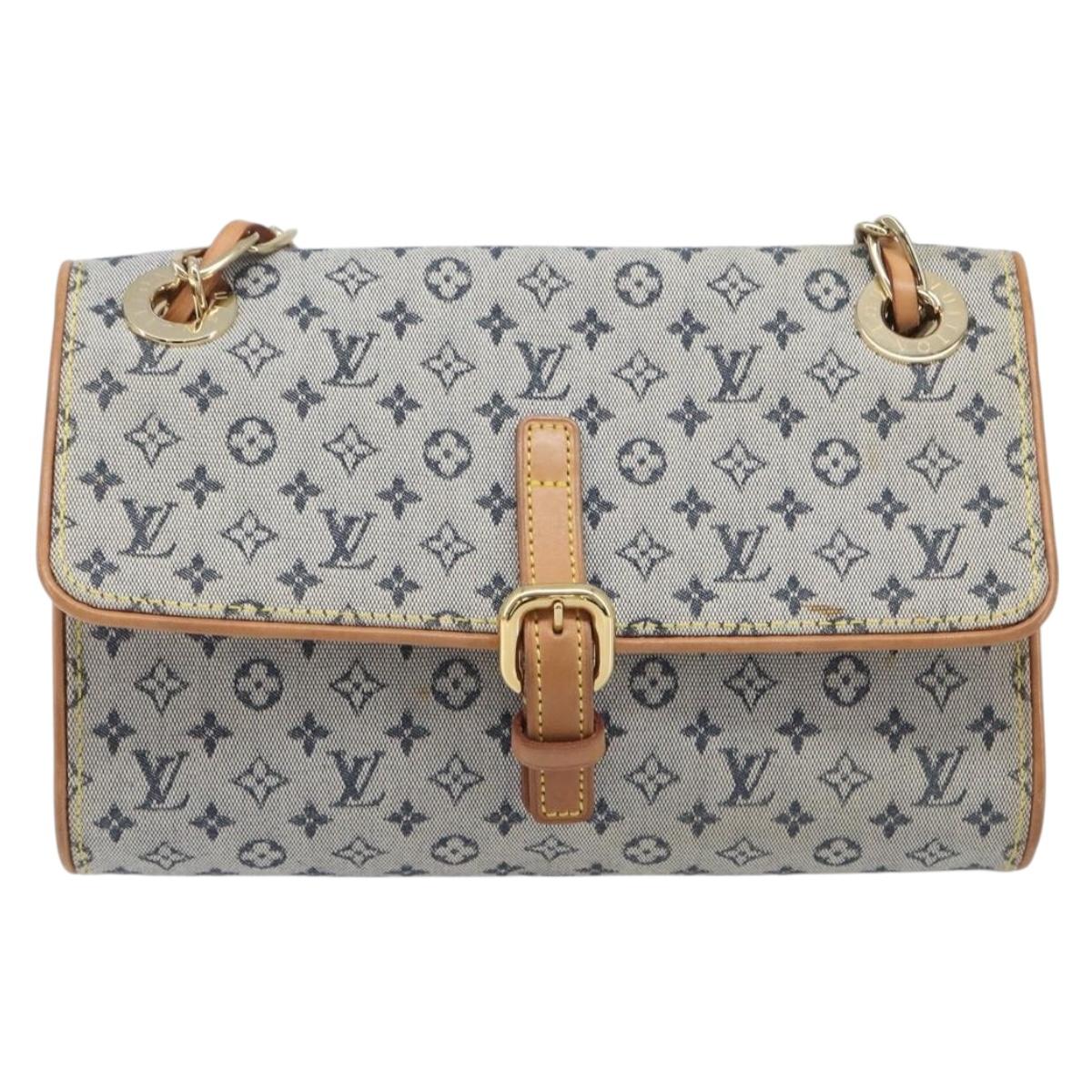 LOUIS VUITTON Monogram Mini Camille Chain Bag Blue M92002 LV Auth 209926V