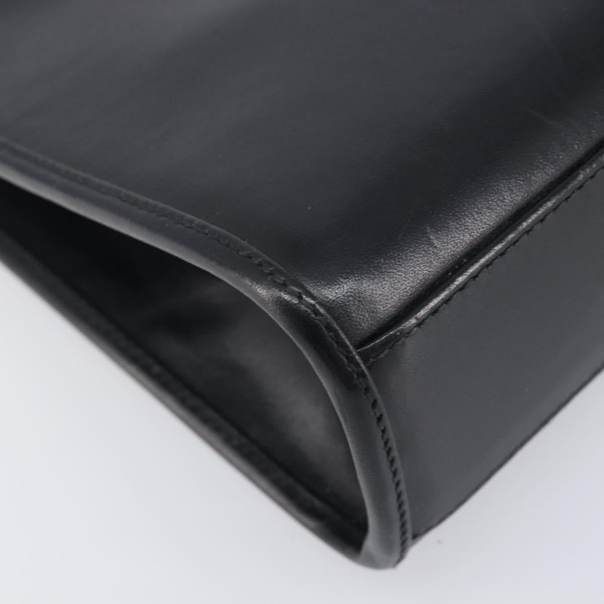 GUCCI Jackie Hand Bag Leather Black Silver 002 1065 Auth 209943V