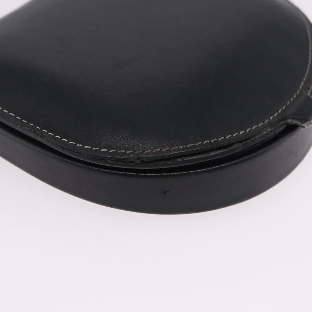 LOEWE Shoulder Pouch Heel Pouch Leather Black Auth 209944